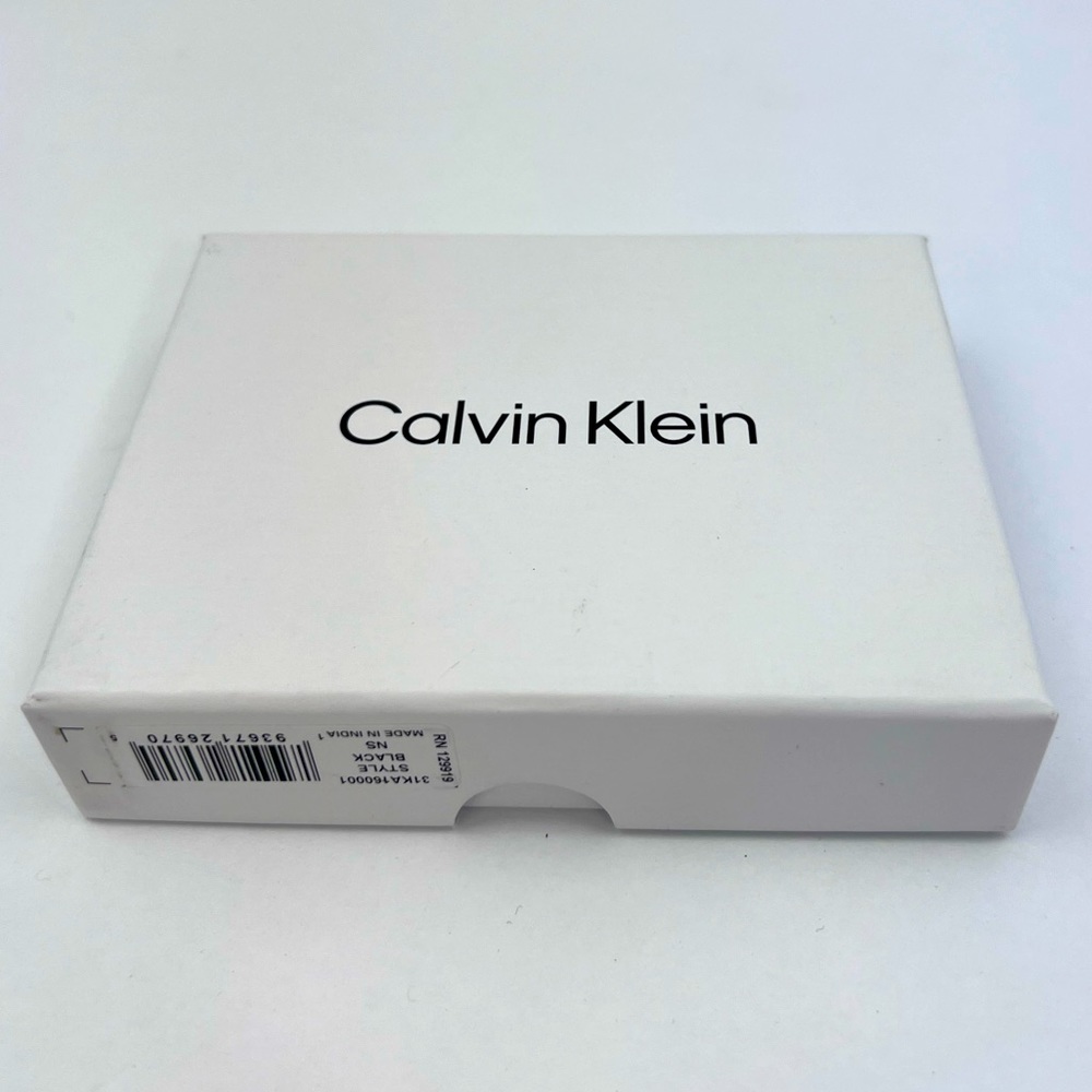 CALVIN KLEIN,MEN’S WALLET,SINGLE FOLD WORK MAGNET,BLACK LEATHER,RIFD PROTECTION - Picture 11 of 12